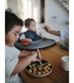 Mushie Silicone Suction Plate - Cloudy Mauve -Baby Products Store mushie silicone suction plate cloudy mauve 105