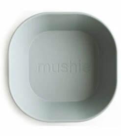 Mushie Square Dinnerware Bowls, Set Of 2 - Sage