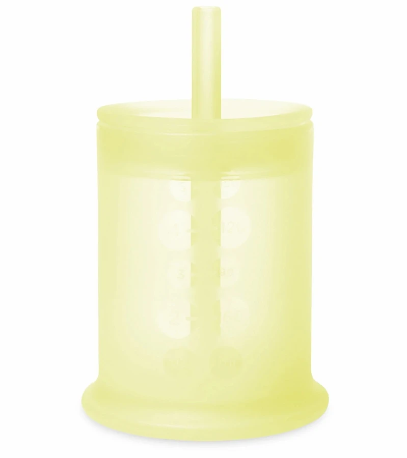 Olababy Training Cup With Lid + Straw - Lemon 3 Olababy Training Cup With Lid + Straw - Lemon