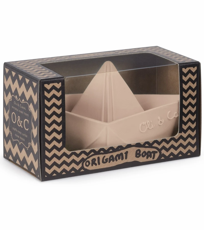 Oli & Carol Origami Boat Bath Toy - Nude 4 Oli & Carol Origami Boat Bath Toy - Nude - Image 2