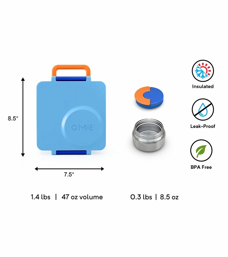 Omie Life OmieBox Bento Box - Blue Sky 5 Omie Life OmieBox Bento Box - Blue Sky - Image 3
