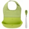 OXO Tot On-the-Go Bib & Spoon Set - Green -Baby Products Store oxo tot on the go bib spoon set green 264