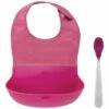 OXO Tot On-the-Go Bib & Spoon Set - Pink -Baby Products Store oxo tot on the go bib spoon set pink 262