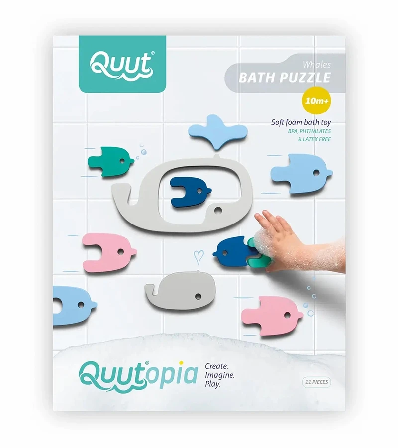 Quut Bath Puzzle - Whale 3 Quut Bath Puzzle - Whale