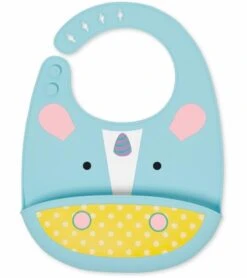 Skip Hop Zoo Fold & Go Silicone Bib - Unicorn