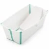 Stokke Flexi Bath & Newborn Support - White/Aqua -Baby Products Store stokke flexi bath newborn support white aqua 98