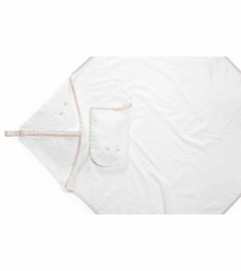 Stokke Hooded Towel - Pink Bee 4 Stokke Hooded Towel - Pink Bee - Image 2