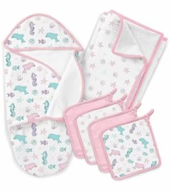 Summer Infant SwaddleMe Baby Bath Gift Set - Dolphin Splash