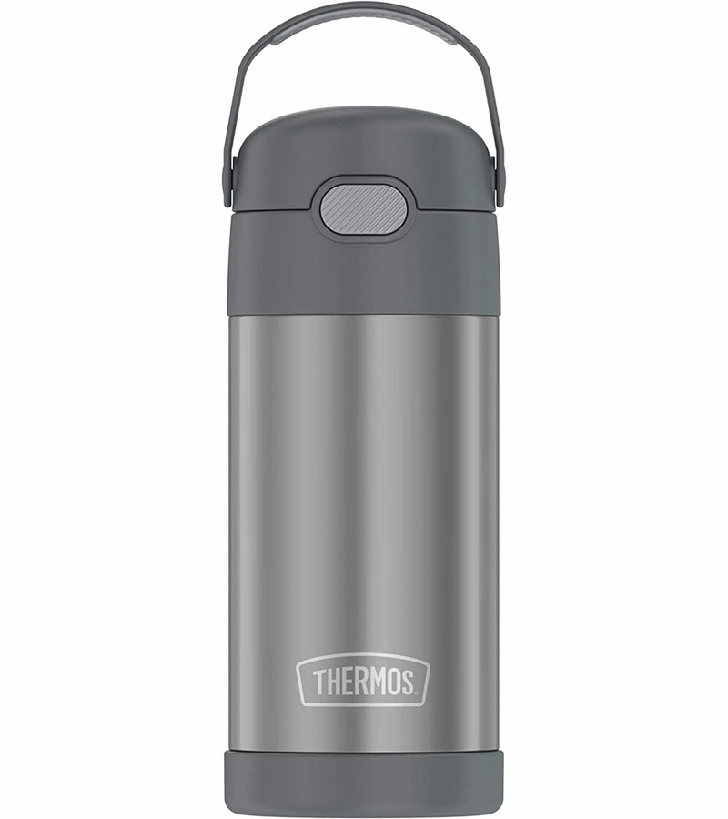 Thermos FUNtainer Vacuum Insulated Stainless Steel Straw Water Bottle 12oz - Grey 3 Thermos FUNtainer Vacuum Insulated Stainless Steel Straw Water Bottle 12oz - Grey
