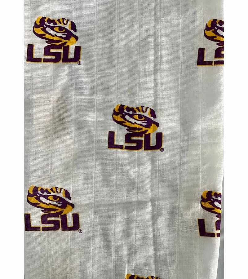 Three Little Anchors College Swaddle Blanket - LSU Tigers 4 Three Little Anchors College Swaddle Blanket - LSU Tigers - Image 2