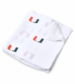 Three Little Anchors College Swaddle Blanket - Miami Hurricanes