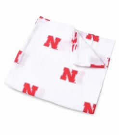 Three Little Anchors College Swaddle Blanket - Nebraska Cornhuskers