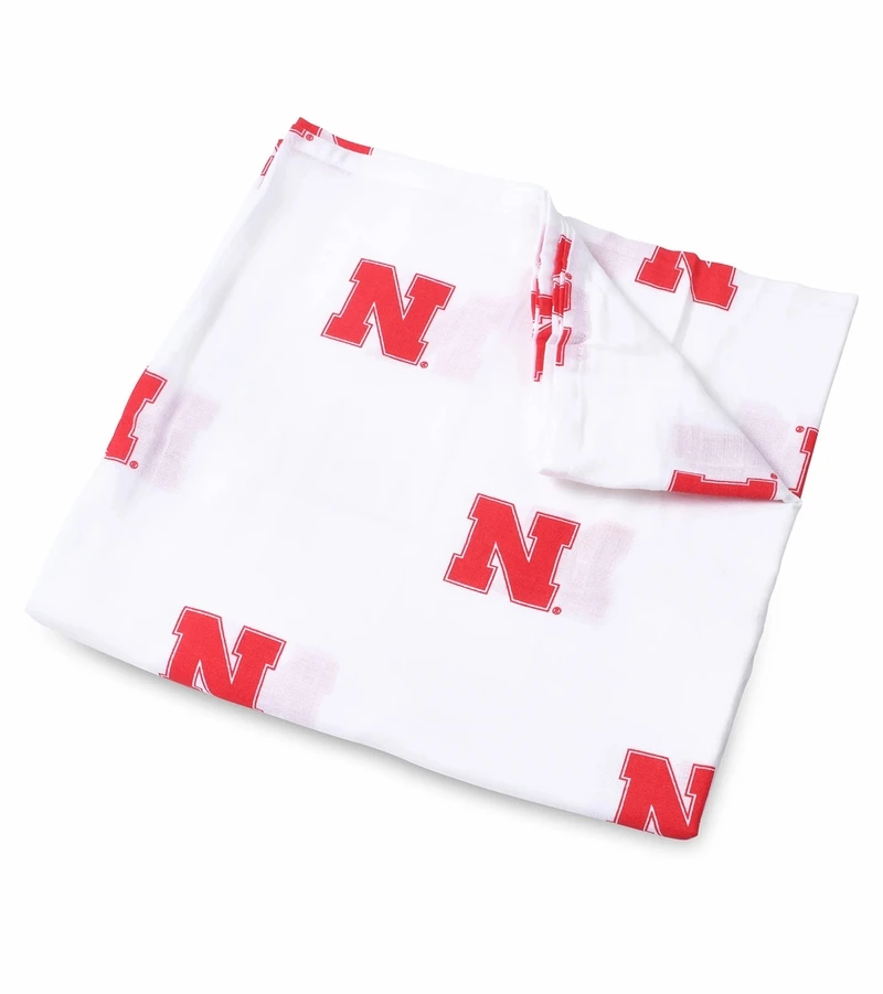 Three Little Anchors College Swaddle Blanket - Nebraska Cornhuskers 3 Three Little Anchors College Swaddle Blanket - Nebraska Cornhuskers