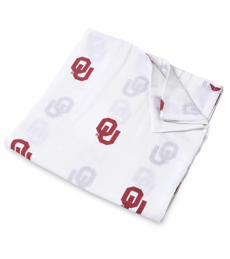 Three Little Anchors College Swaddle Blanket - Oklahoma Sooners 3 Three Little Anchors College Swaddle Blanket - Oklahoma Sooners