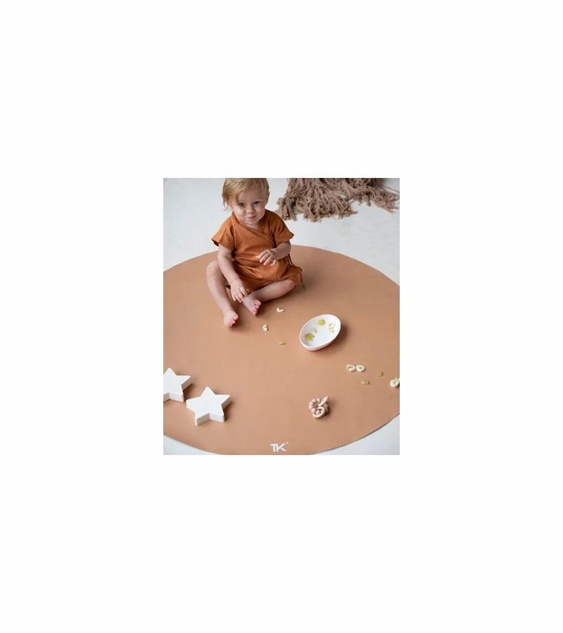 Toddlekind Highchair Splat Mat - Naturals - Camel 6 Toddlekind Highchair Splat Mat - Naturals - Camel - Image 4