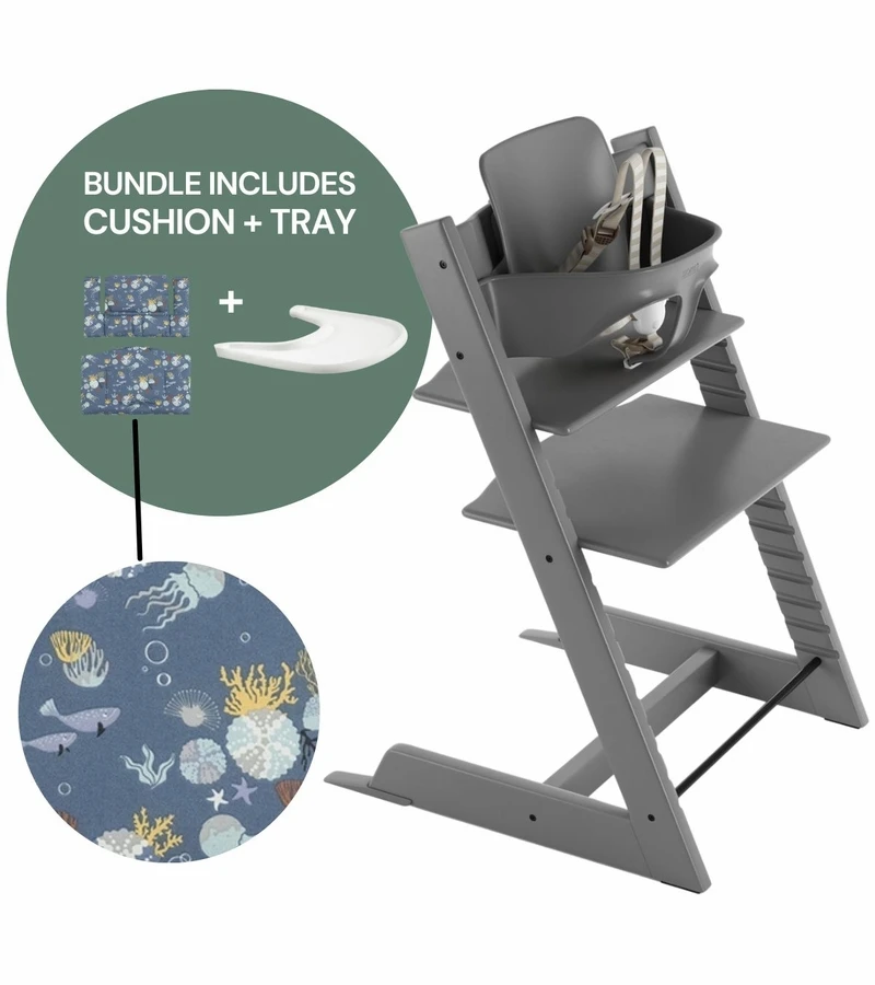 Stokke Tripp Trapp Complete High Chair - Storm Grey / Into The Deep 3 Stokke Tripp Trapp Complete High Chair - Storm Grey / Into The Deep