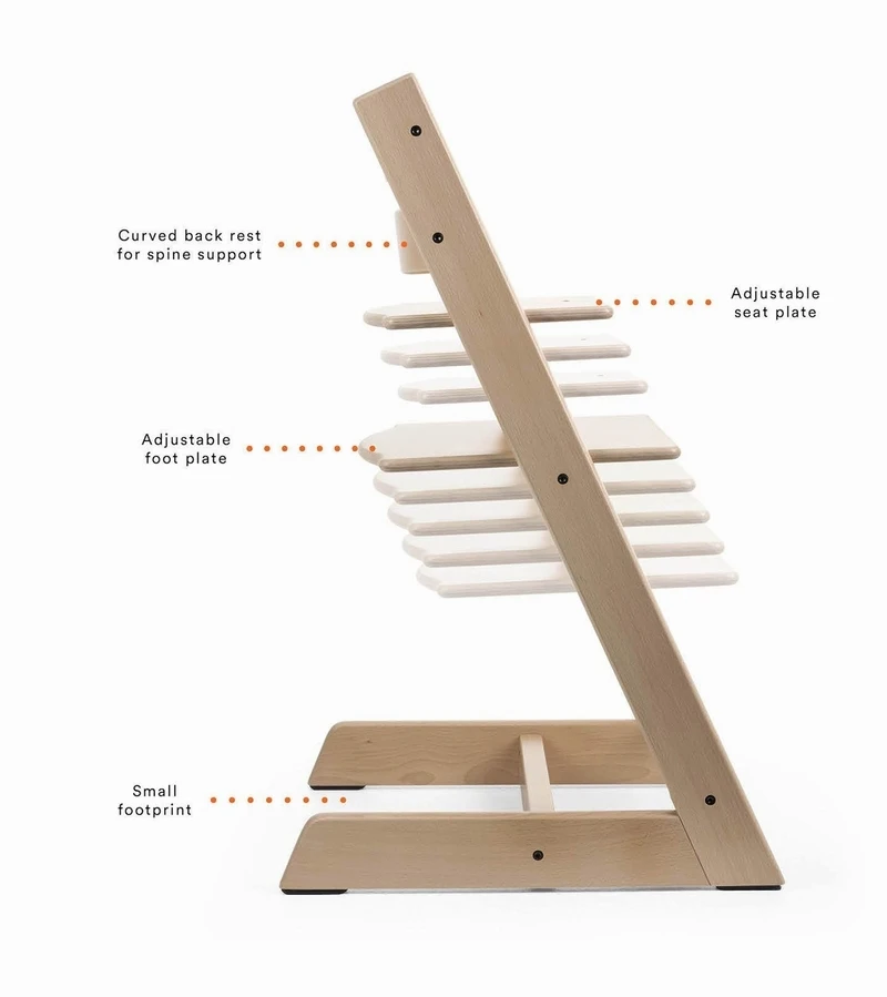 Tripp Trapp High Chair And Cushion With Stokke Tray - Natural / Multi Stars 5 Tripp Trapp High Chair And Cushion With Stokke Tray - Natural / Multi Stars - Image 3