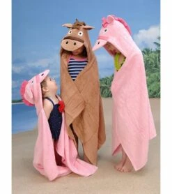 Yikes Twins Hooded Towel - Pink Pony -Baby Products Store yikes twins hooded towel pink pony 166