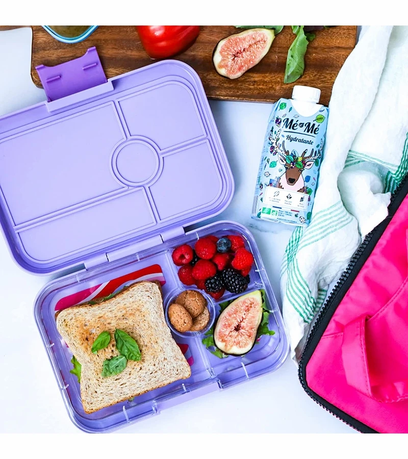 Yumbox Leakproof Bento Lunchbox, Tapas 4 Compartment - Ibiza Purple / Groovy Tray 4 Yumbox Leakproof Bento Lunchbox, Tapas 4 Compartment - Ibiza Purple / Groovy Tray - Image 2