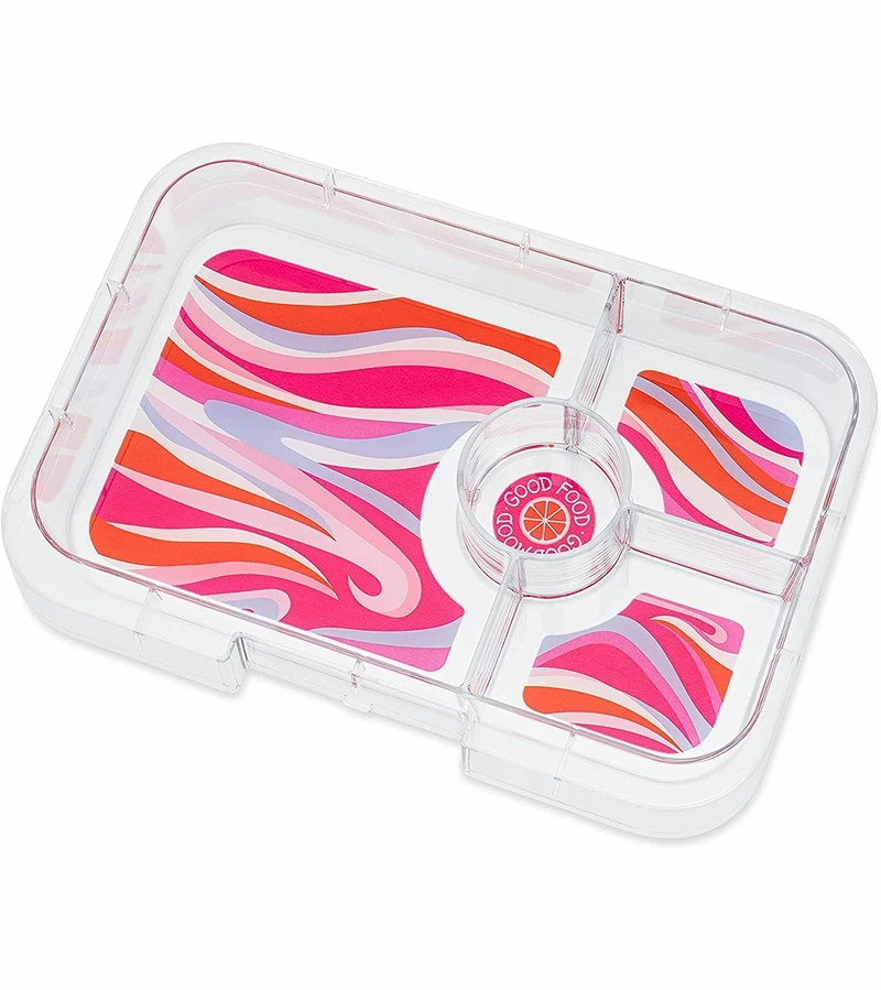 Yumbox Leakproof Bento Lunchbox, Tapas 4 Compartment - Ibiza Purple / Groovy Tray 5 Yumbox Leakproof Bento Lunchbox, Tapas 4 Compartment - Ibiza Purple / Groovy Tray - Image 3