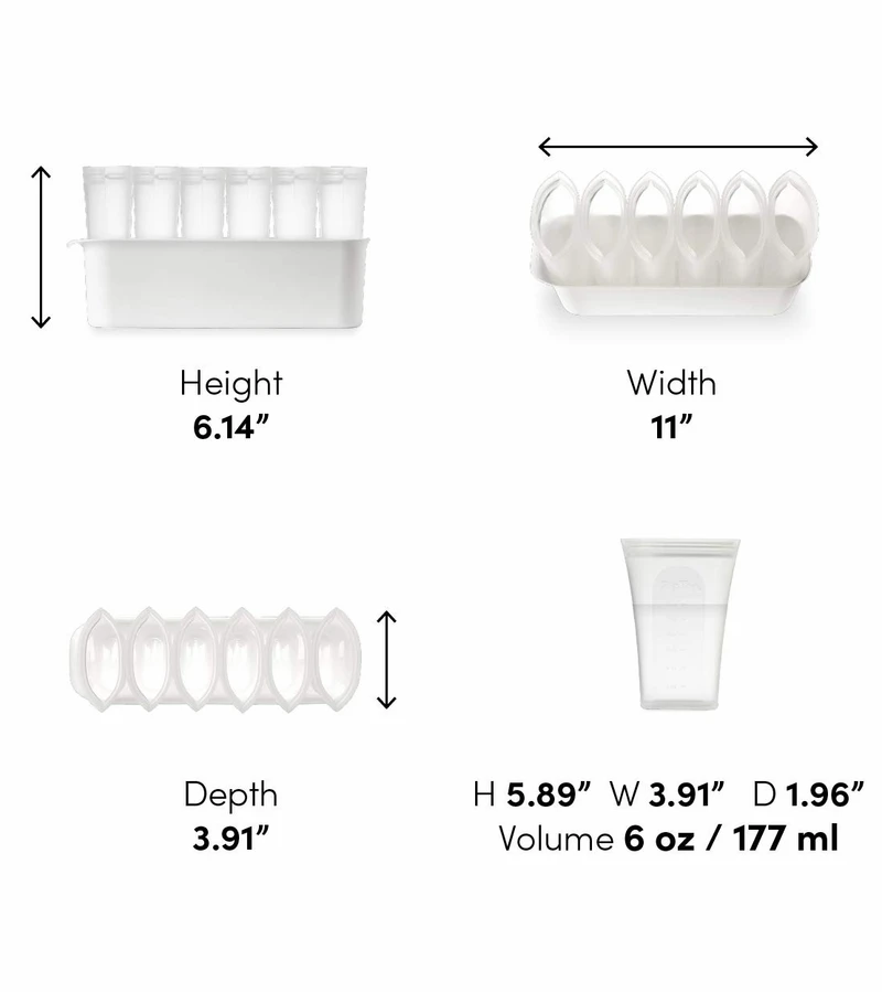 Zip Top Breast Milk Storage Bag 6 Set + Freezer Tray - Frost 5 Zip Top Breast Milk Storage Bag 6 Set + Freezer Tray - Frost - Image 3