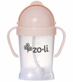 Zoli Bot Weighted Straw Sippy Cup, 6oz - Blush