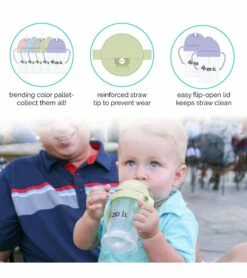 Zoli Bot Weighted Straw Sippy Cup, 6oz - Mist Blue -Baby Products Store zoli bot weighted straw sippy cup 6oz blush 64 1